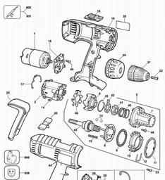 Black & Decker P2760K CORDLESS DRILL spare parts