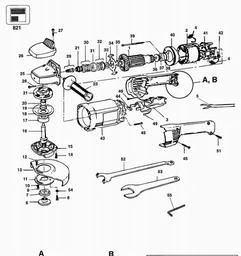 Black & Decker P5723 ANGLE GRINDER spare parts
