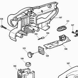 Black & Decker KA186E ORBITAL SANDER spare parts