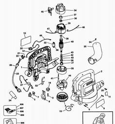 Black & Decker GW150 BLOWER VAC spare parts