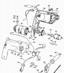 Black & Decker BL500 HAMMER DRILL spare parts