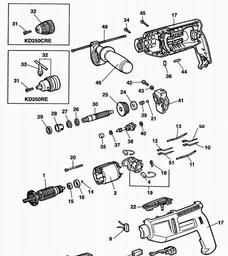 Black & Decker KD250 DRILL spare parts