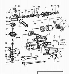 Black & Decker KG1820 ANGLE GRINDER spare parts