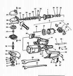 Black & Decker KG1825 ANGLE GRINDER spare parts