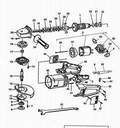 Black & Decker KG2023 ANGLE GRINDER spare parts