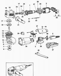 Black & Decker KG14 ANGLE GRINDER spare parts