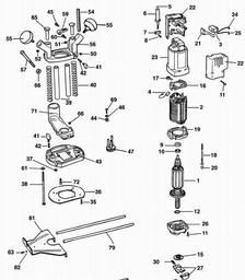 Black & Decker KW779 ROUTER ATTACH spare parts