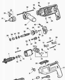 Black & Decker BD250 DRILL spare parts