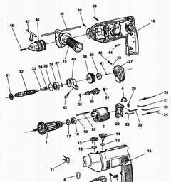 Black & Decker P2271 DRILL spare parts