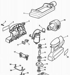 Black & Decker KC962 CORDLESS SANDER spare parts