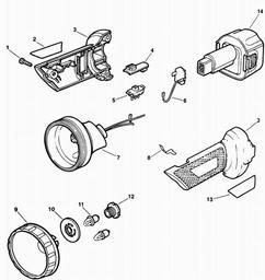 Black & Decker KC968 FLASHLIGHT spare parts