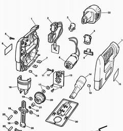 Black & Decker KC966 CORDLESS JIGSAW spare parts