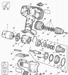 Black & Decker KC1282C CORDLESS DRILL spare parts