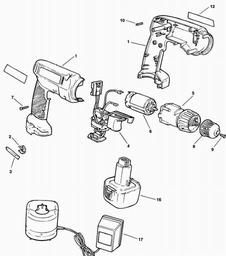 Black & Decker KC1451C DRILL spare parts