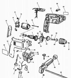 Black & Decker KD578 HAMMER DRILL spare parts