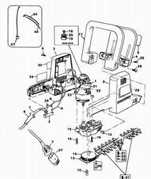 Black & Decker GS400 HEDGECLIPPER spare parts