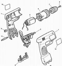 Black & Decker VP7251 CORDLESS DRILL spare parts