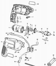 Black & Decker KD354E DRILL spare parts
