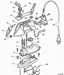 Black & Decker SE960I STEAM IRON spare parts