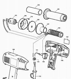 Black & Decker KX1600 HEATGUN spare parts