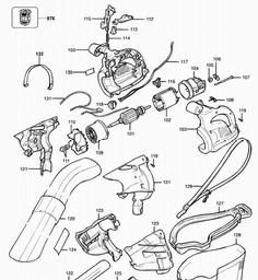 Black & Decker GW200 BLOWVAC spare parts