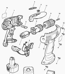Black & Decker KC9651 DRILL spare parts