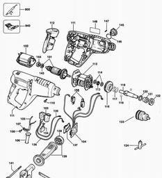 Black & Decker KD900RE HAMMER spare parts