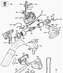 Black & Decker GW225 BLOWVAC spare parts
