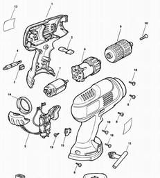 Black & Decker KC96VE DRILL spare parts