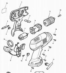 Black & Decker KC120VE DRILL spare parts