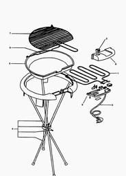 Black & Decker B2000 BARBECUE spare parts