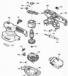 Black & Decker KA110 ORBITAL SANDER spare parts