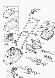 Black & Decker GR380 ROTARY MOWER spare parts