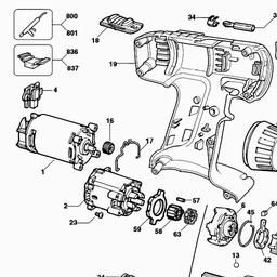 DeWalt DW997K spare parts