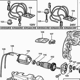 Black & Decker KR600RE DRILL spare parts