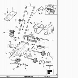Black & Decker GR340 ROTARY MOWER spare parts