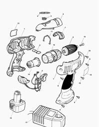 Black & Decker KC1262F CORDLESS DRILL spare parts