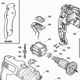 Black & Decker KR850RE DRILL spare parts