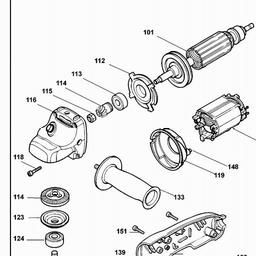 Black & Decker KG85 ANGLE GRINDER spare parts