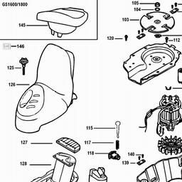 Black & Decker GS1800 SHREDDER spare parts