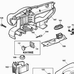 Black & Decker KA196 ORBITAL SANDER spare parts