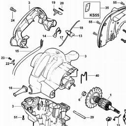 Black & Decker KS55 CIRCULAR SAW spare parts