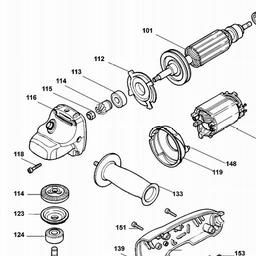 Black & Decker KG85 ANGLE GRINDER spare parts