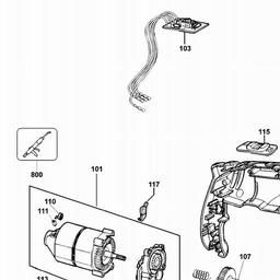 Black & Decker CD501CRE HAMMER DRILL spare parts
