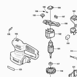 Black & Decker KA225 ORBITAL SANDER spare parts