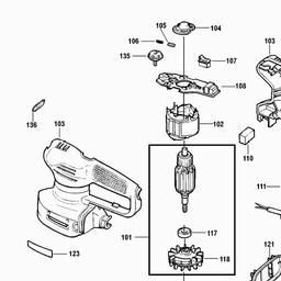 Black & Decker KA225LD ORBITAL SANDER spare parts