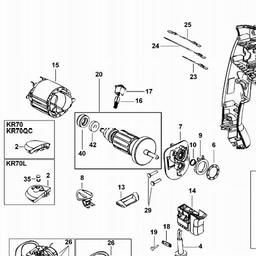 Black & Decker KR70 HAMMER DRILL spare parts