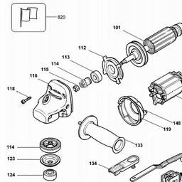 Black & Decker KG75 ANGLE GRINDER spare parts