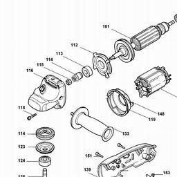 Black & Decker KG100 ANGLE GRINDER spare parts