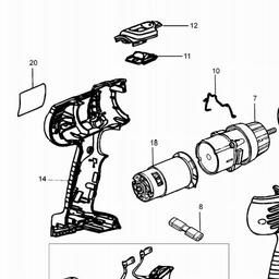 Black & Decker HP128 CORDLESS DRILL spare parts